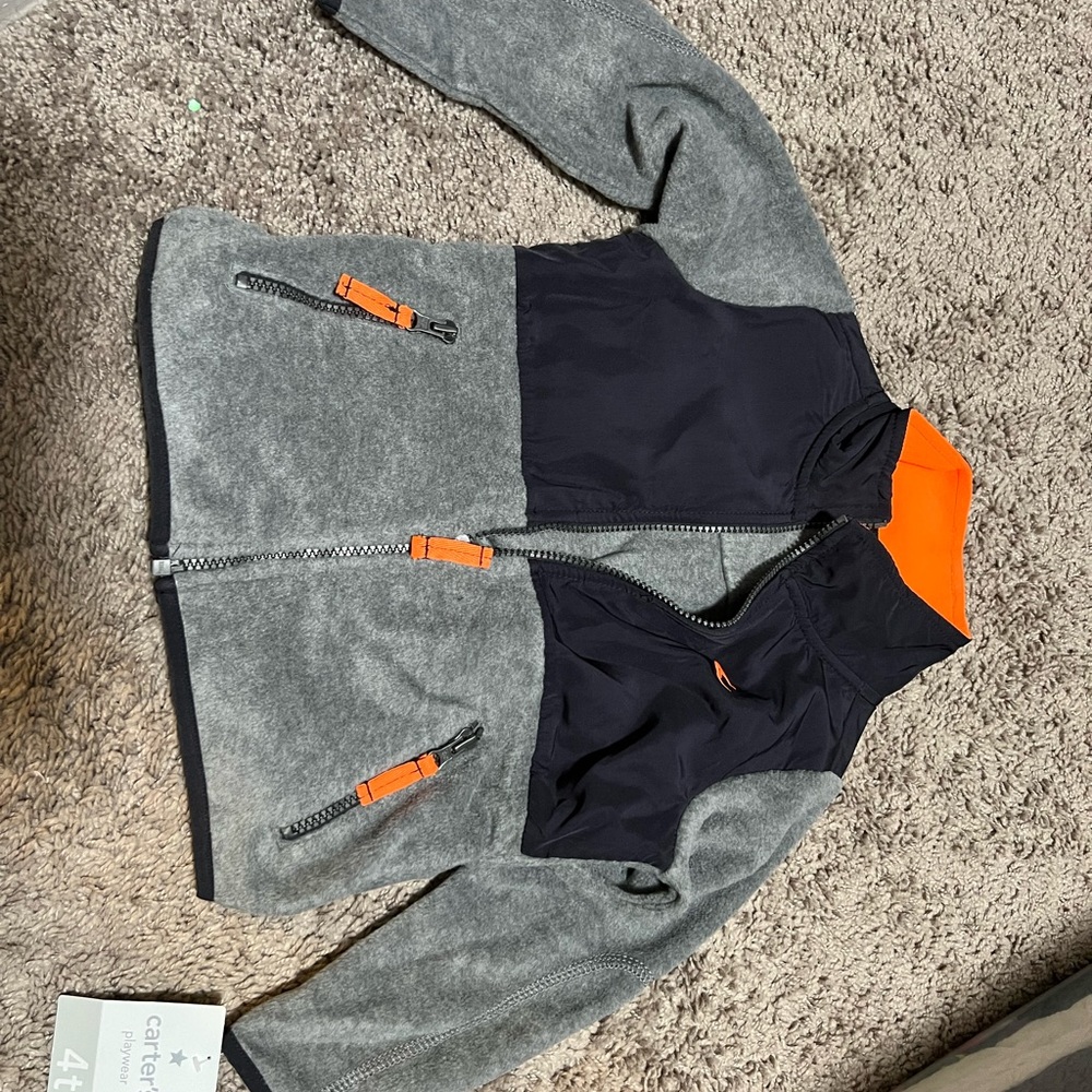 Carters 4T fleece jacket zip up